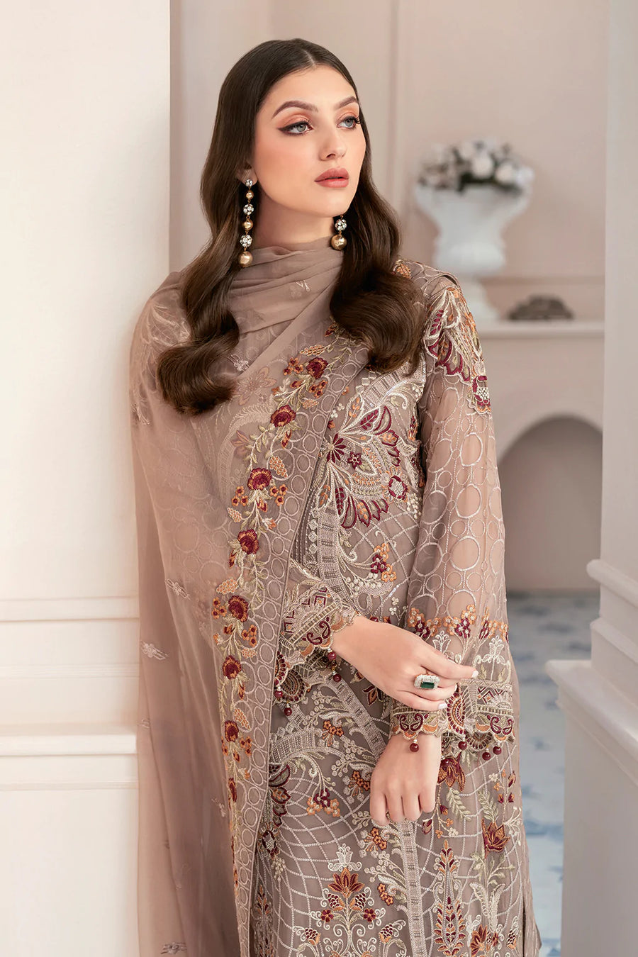 Ramsha Rangoon Vol-09 Luxury Chiffon Unstitched 3Pc Suit D-905