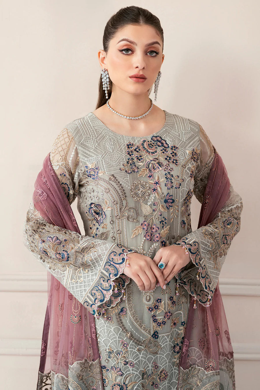 Ramsha Rangoon Vol-09 Luxury Chiffon Unstitched 3Pc Suit D-907