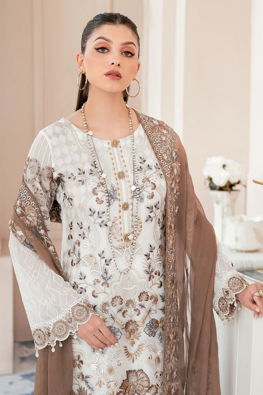 Ramsha Rangoon Vol-09 Luxury Chiffon Unstitched 3Pc Suit D-911