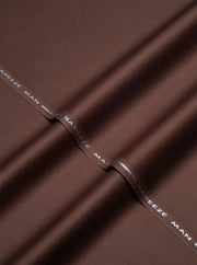Bareeze Man Egyptian Cotton 2/1 Unstitched Fabric for Summer - D-Brown
