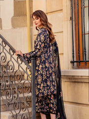 The Cords by Panache Unstitched Embroidered Linen 3Pc Suit D-01