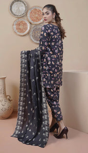 Rangoli by Puri Fabrics Unstitched Embroidered Woolen 3Pc Suit D-01