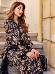 The Cords by Panache Unstitched Embroidered Linen 3Pc Suit D-01