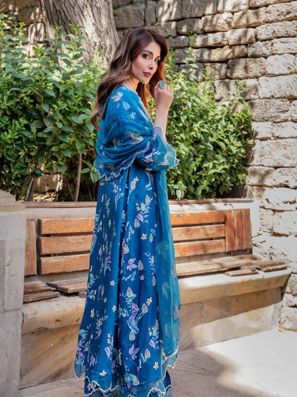 The Cords by Panache Unstitched Embroidered Linen 3Pc Suit D-02