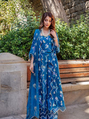 The Cords by Panache Unstitched Embroidered Linen 3Pc Suit D-02