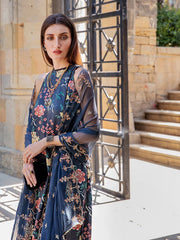 The Cords by Panache Unstitched Embroidered Linen 3Pc Suit D-06