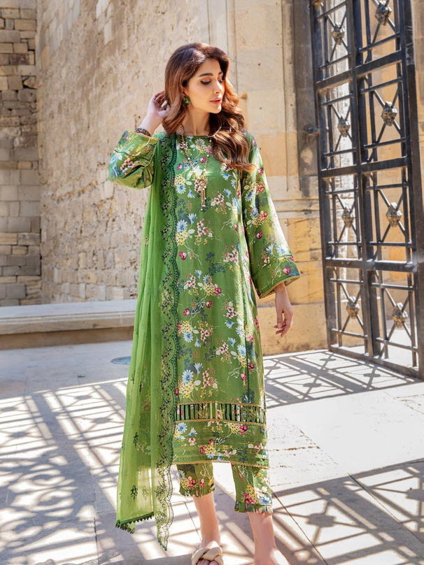 The Cords by Panache Unstitched Embroidered Linen 3Pc Suit D-07