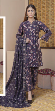 Rangoli by Puri Fabrics Unstitched Embroidered Woolen 3Pc Suit D-08