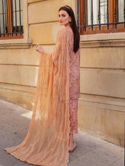 The Cords by Panache Unstitched Embroidered Linen 3Pc Suit D-09