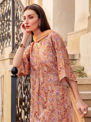 The Cords by Panache Unstitched Embroidered Linen 3Pc Suit D-09