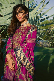 Rang Rasiya Premium Winter Unstitched 3pc Embroidered Suit D-11 Roshanay - FaisalFabrics.pk