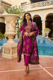 Rang Rasiya Premium Winter Unstitched 3pc Embroidered Suit D-11 Roshanay - FaisalFabrics.pk