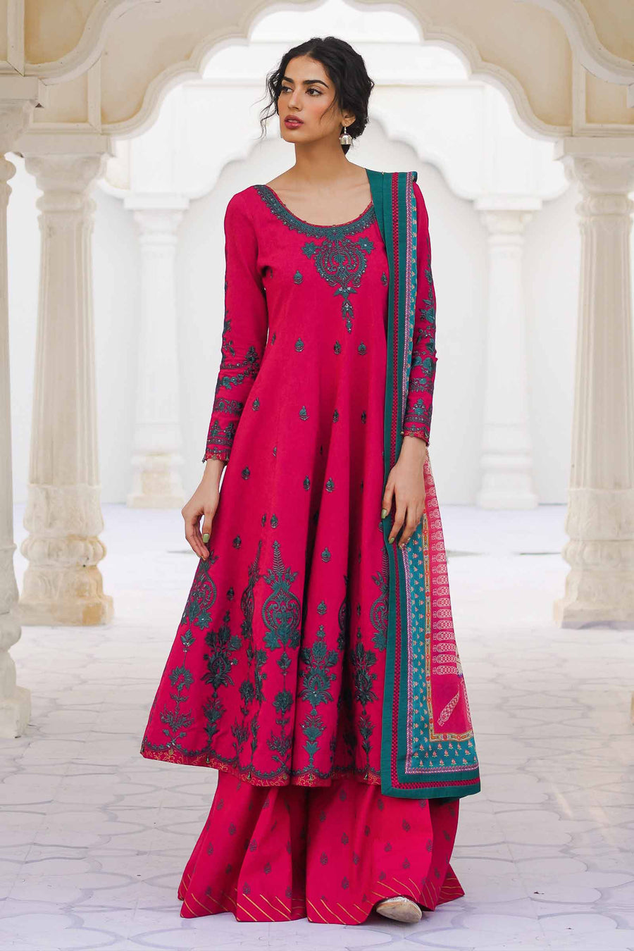 Zara Shahjahan Unstitched Embroidered Lawn 3 Piece Suit D23-10B