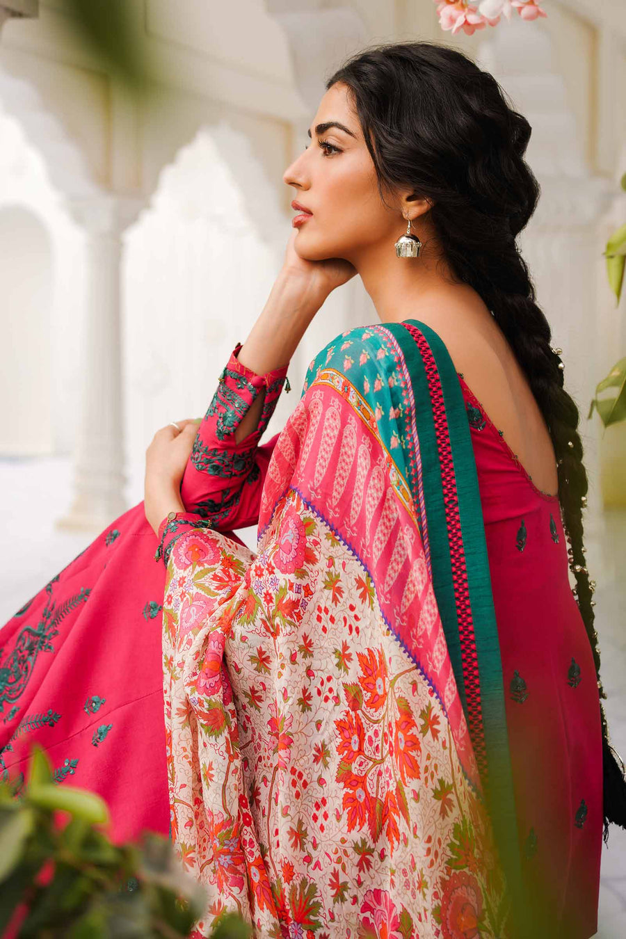 Zara Shahjahan Unstitched Embroidered Lawn 3 Piece Suit D23-10B