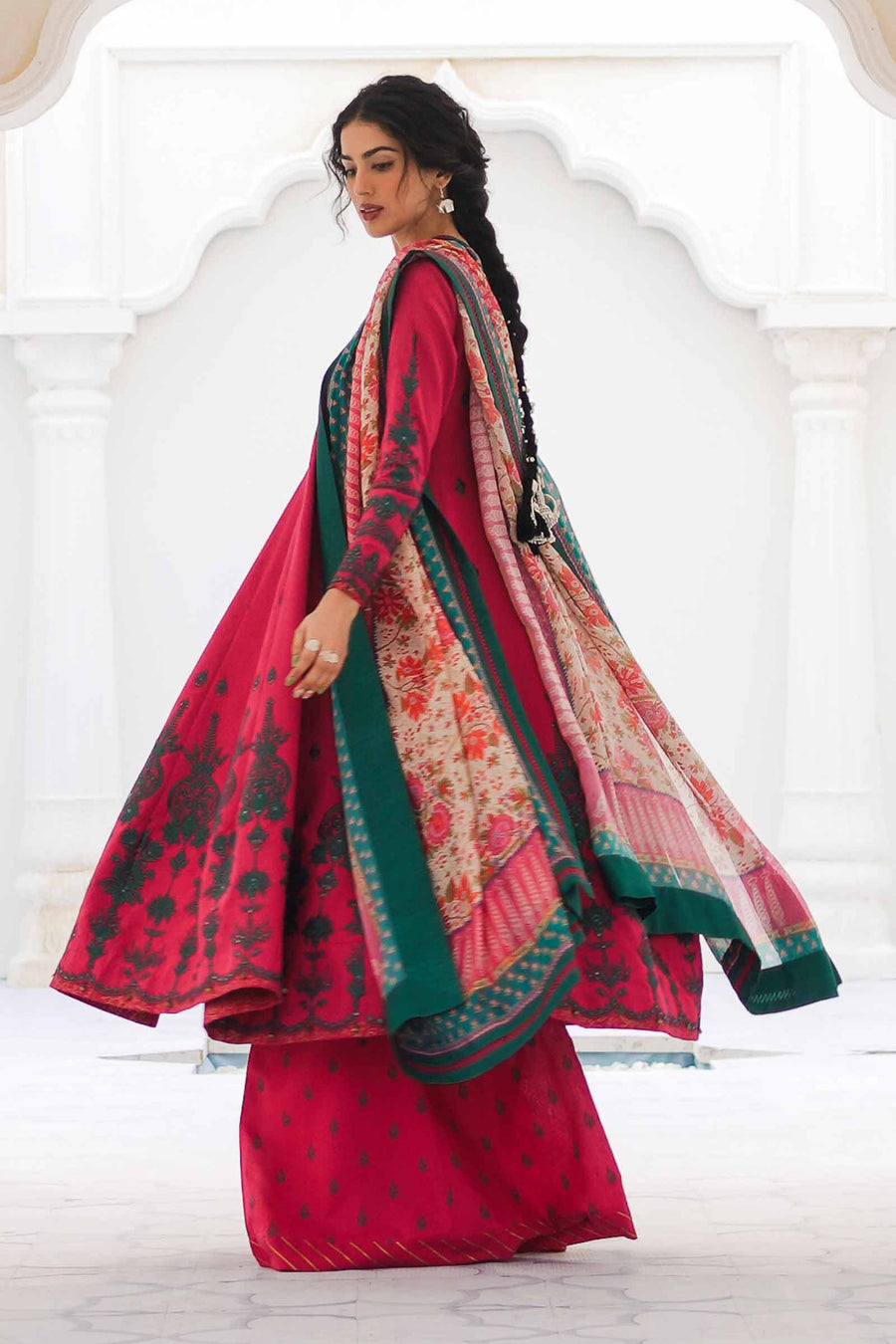 Zara Shahjahan Unstitched Embroidered Lawn 3 Piece Suit D23-10B