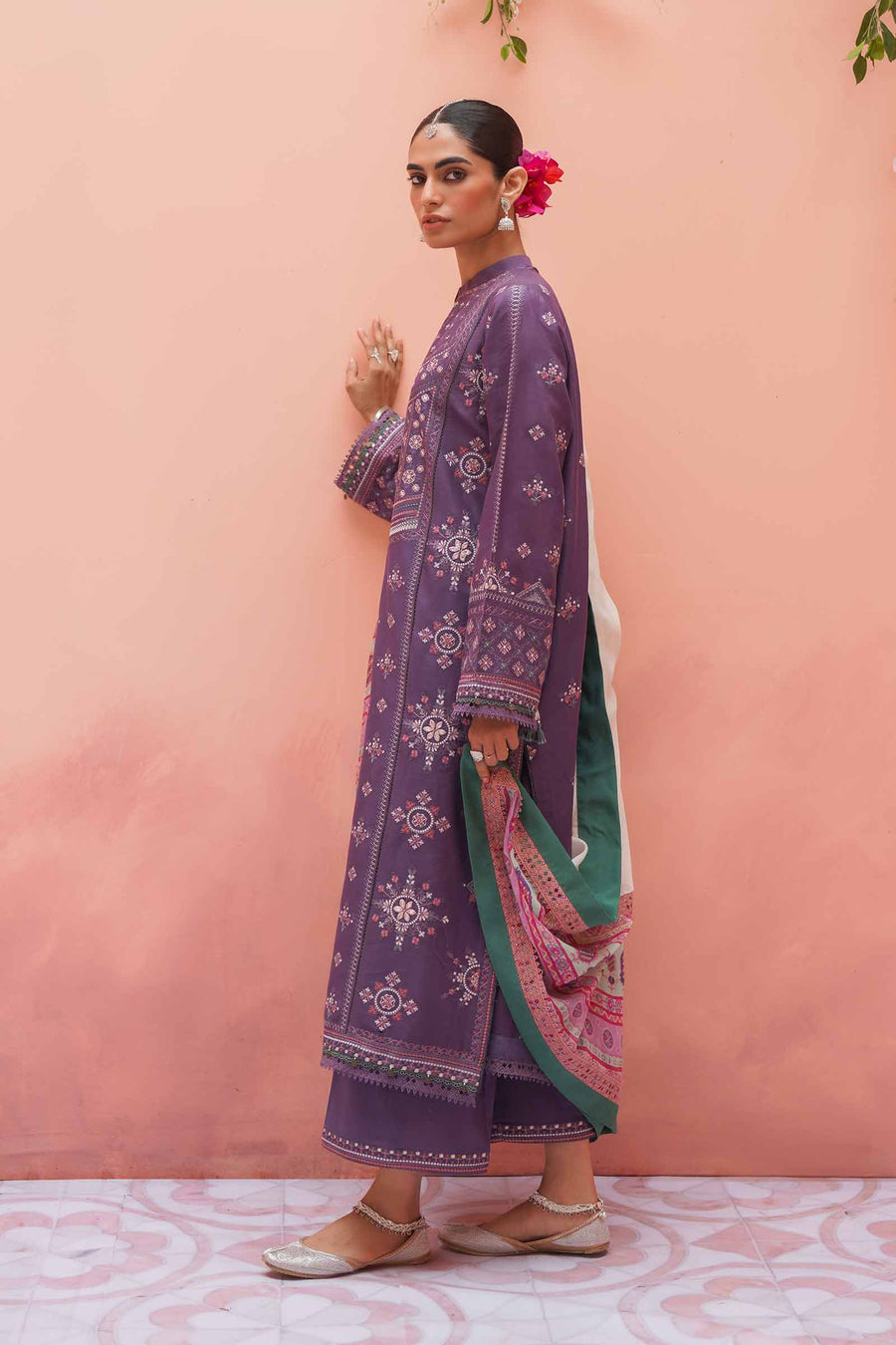 Zara Shahjahan Unstitched Embroidered Lawn 3 Piece Suit D23-11B