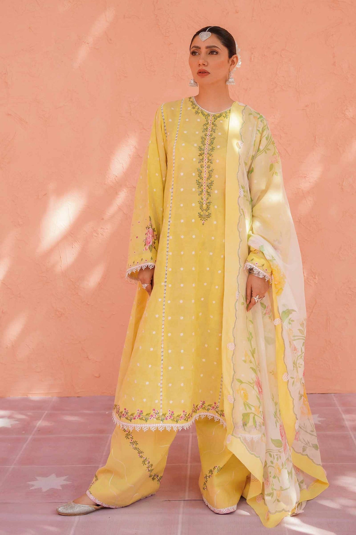 Zara Shahjahan Unstitched Embroidered Lawn 3 Piece Suit D23-7A