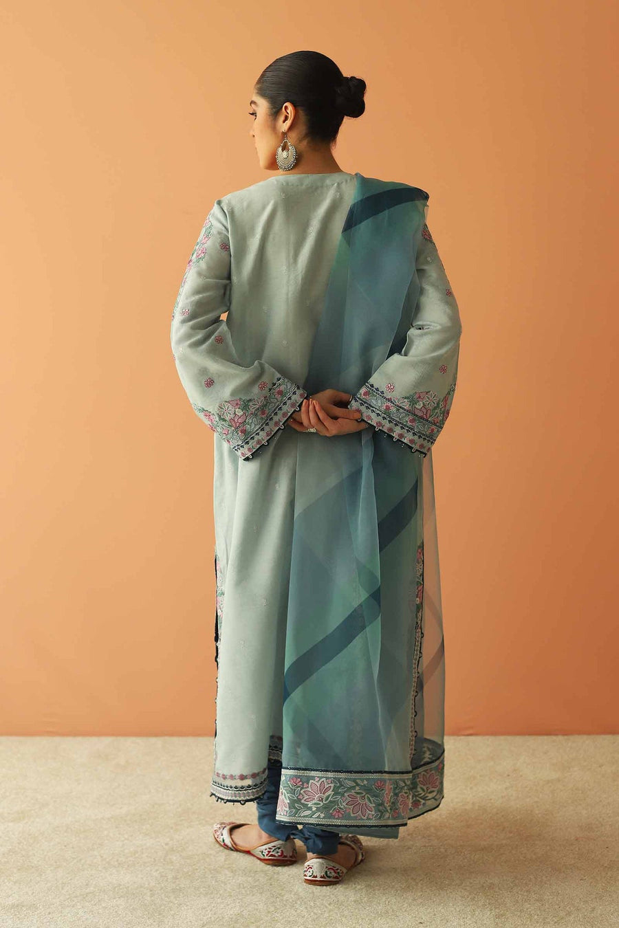 Zara Shahjahan Unstitched Embroidered Lawn 3 Piece Suit D23-14B