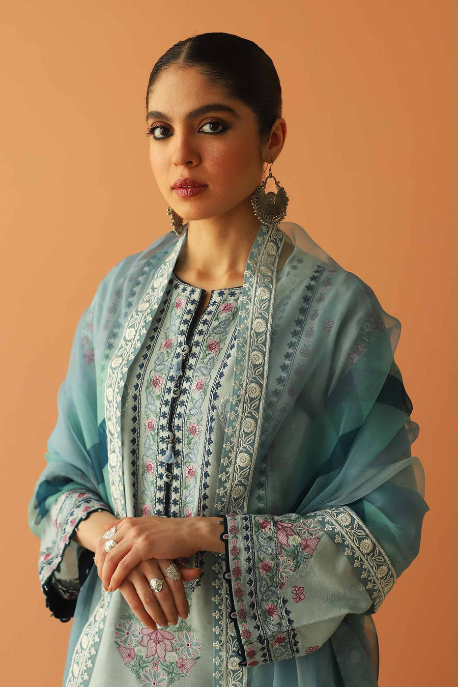 Zara Shahjahan Unstitched Embroidered Lawn 3 Piece Suit D23-14B