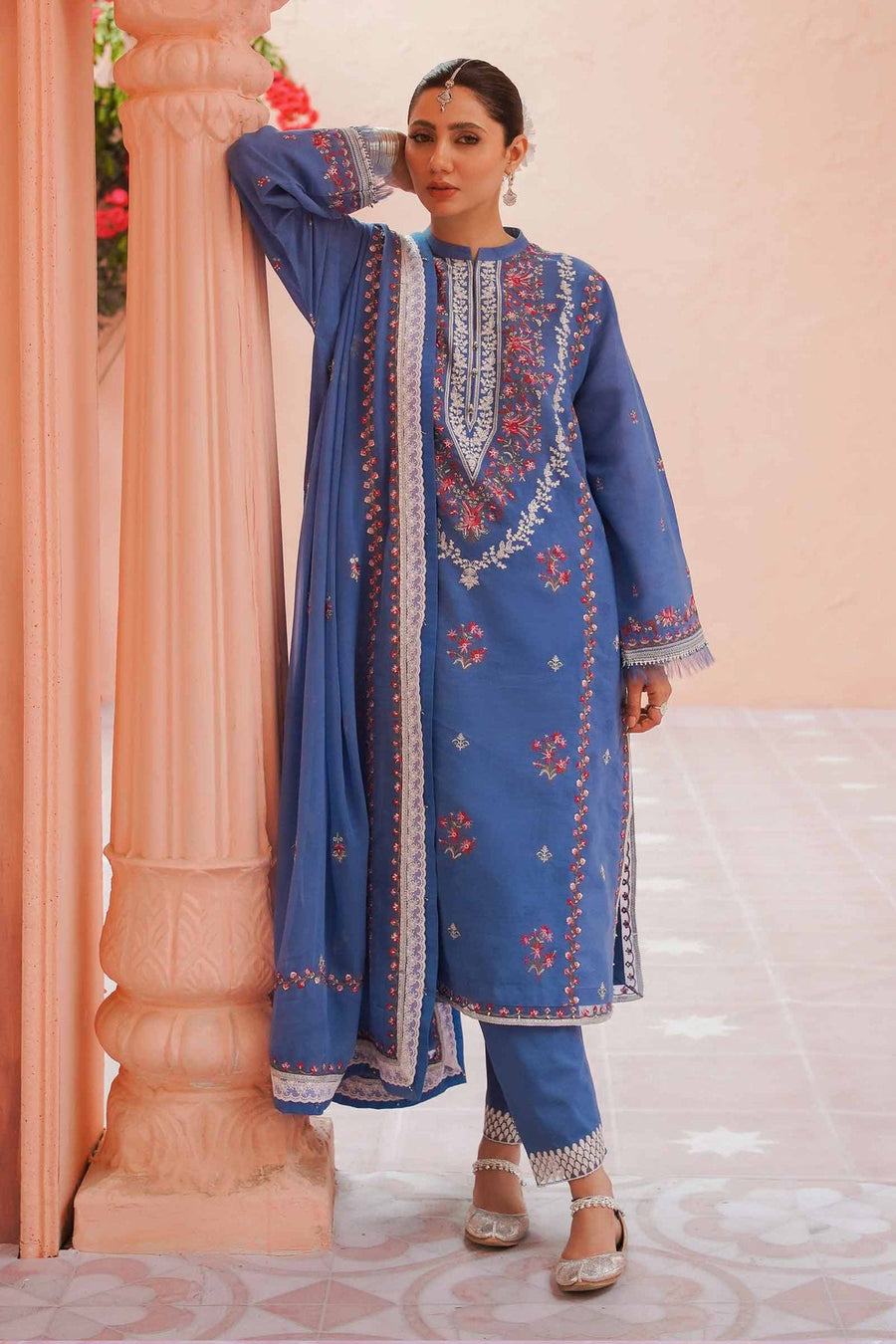 Zara Shahjahan Unstitched Embroidered Lawn 3 Piece Suit D23-15A