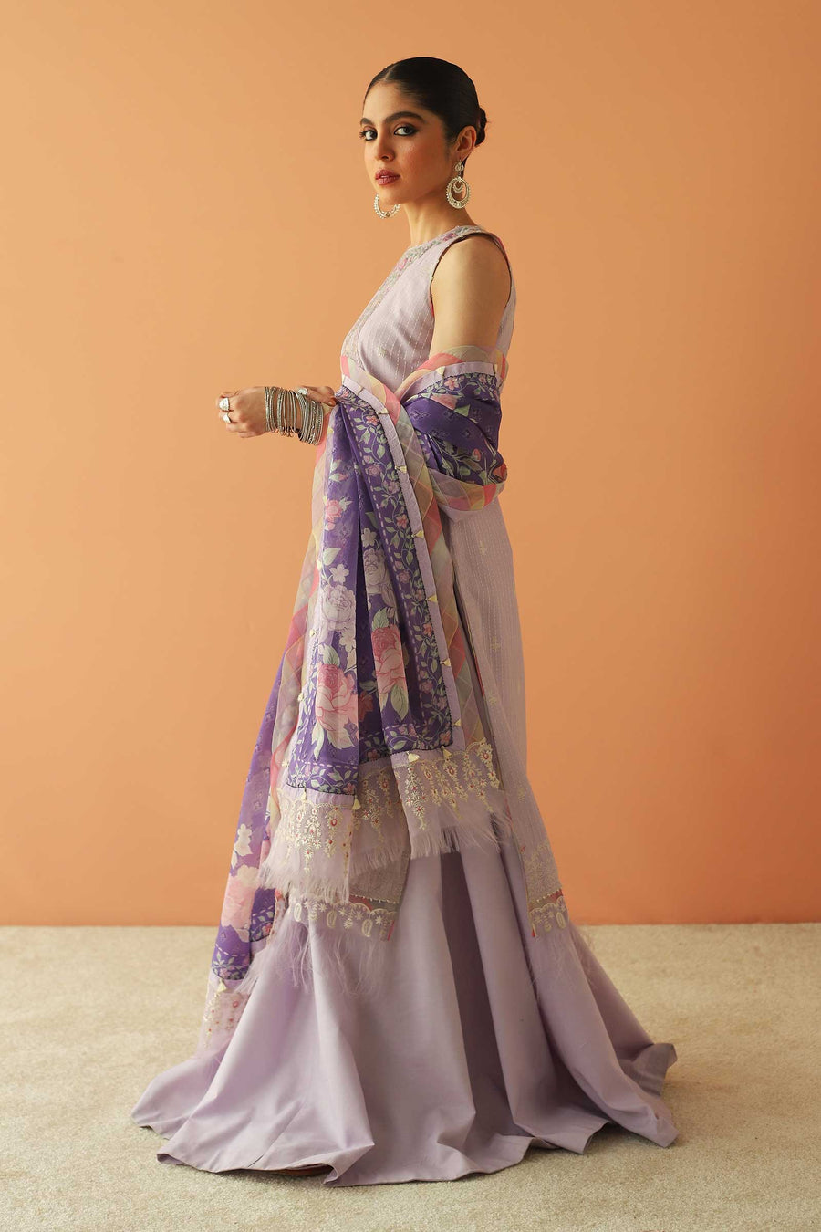 Zara Shahjahan Unstitched Embroidered Lawn 3 Piece Suit D23-1B