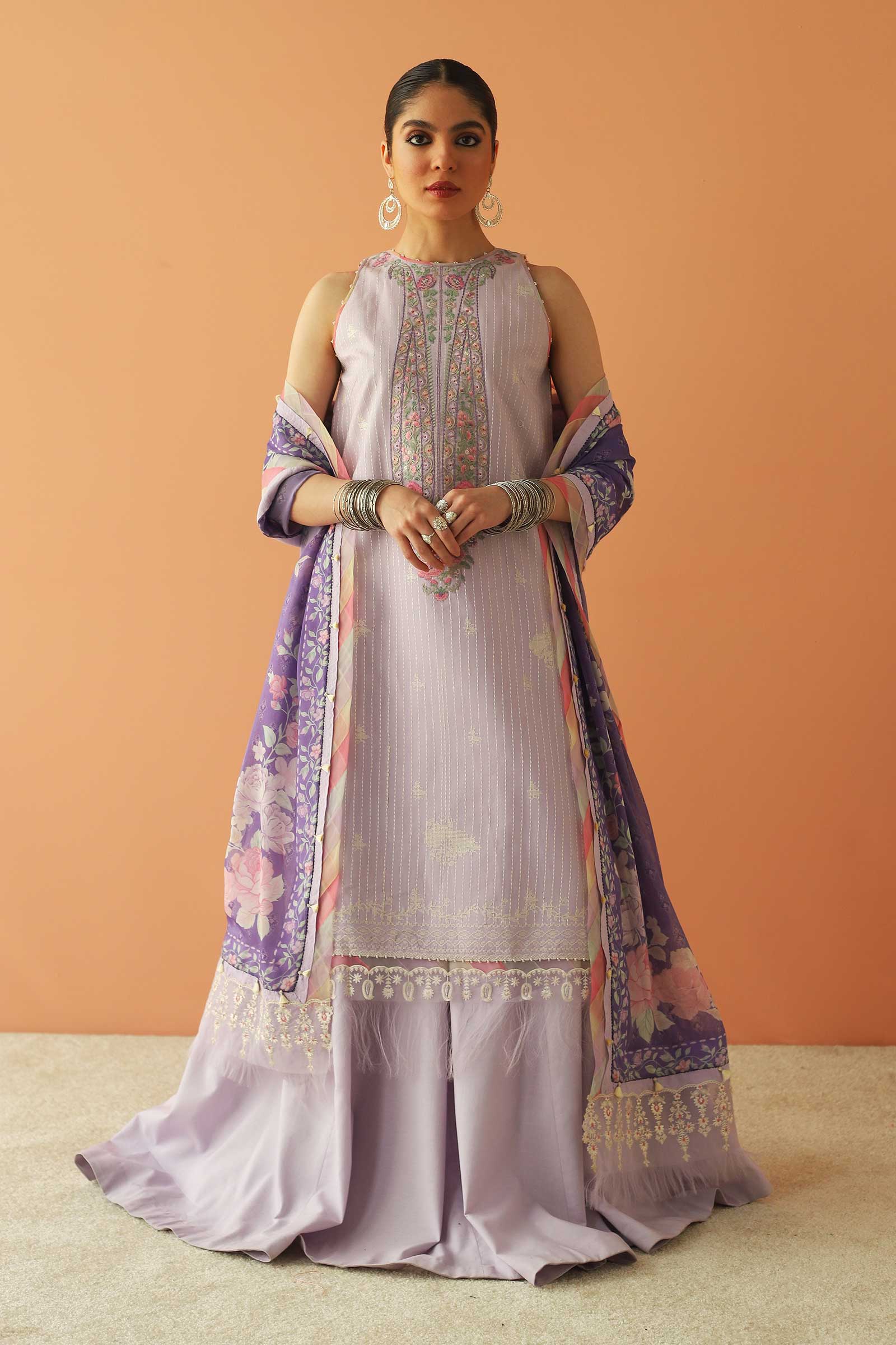 Zara Shahjahan Unstitched Embroidered Lawn 3 Piece Suit D23-7A