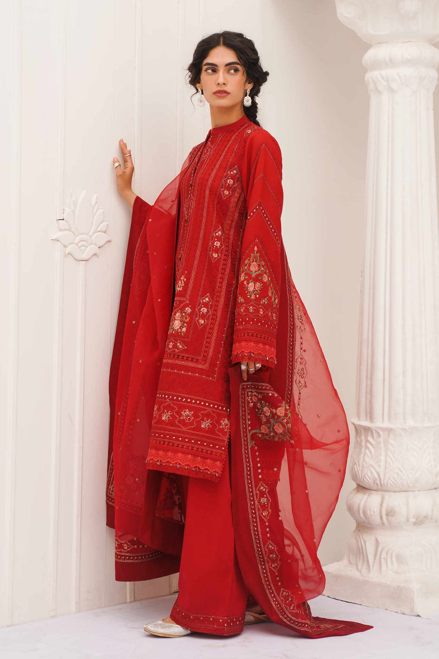 Zara Shahjahan Unstitched Embroidered Lawn 3 Piece Suit D23-6A