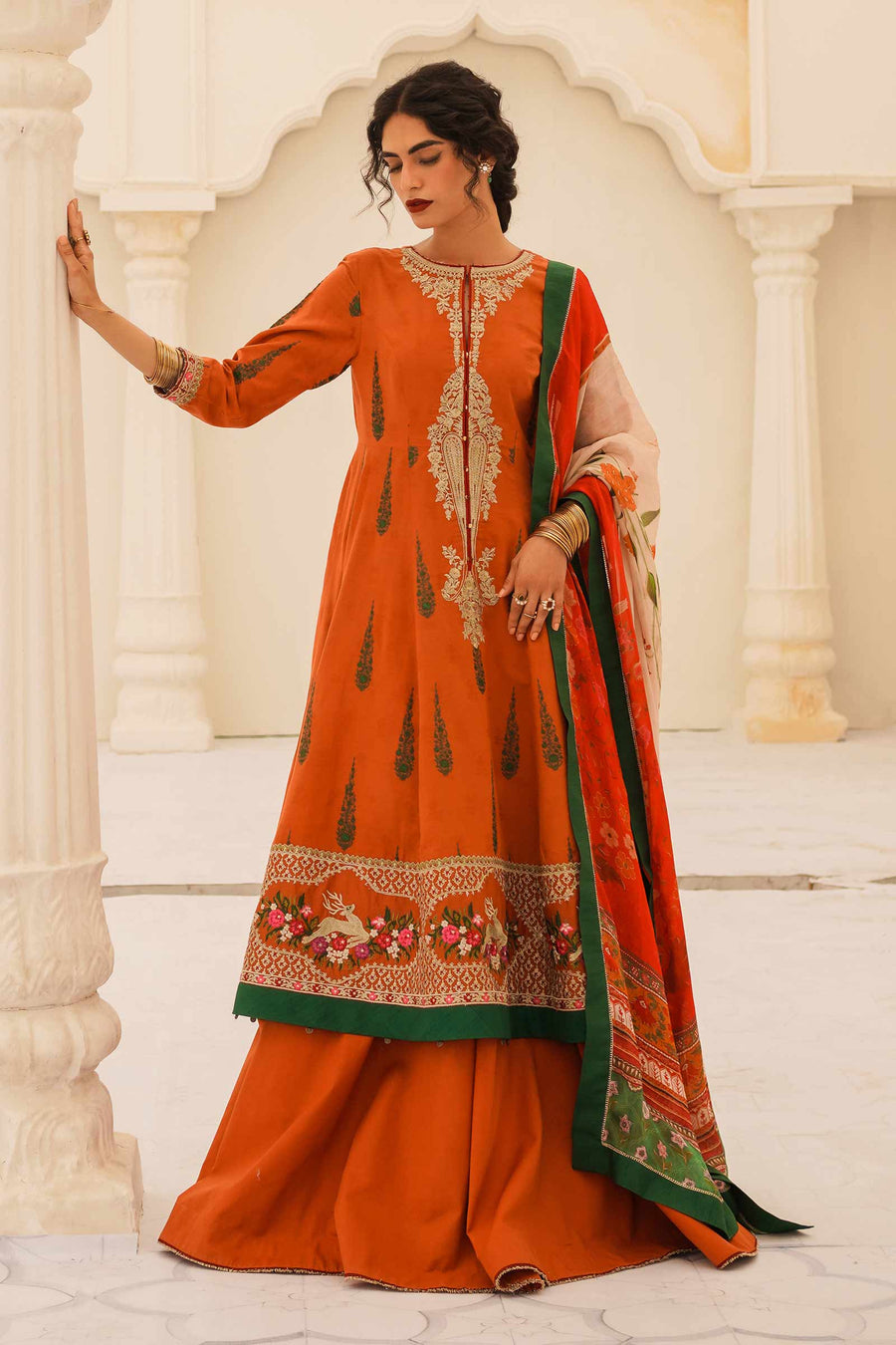 Zara Shahjahan Unstitched Embroidered Lawn 3 Piece Suit D23-7A