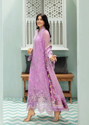 Noor By Saadia Asad Embroidered Chiffon Unstitched 3 Piece Suits - D3
