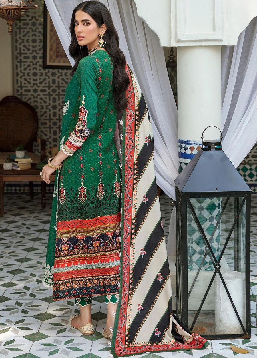Noor by Saadia Asad Embroidered Linen Unstitched 3Pc Suit D-3B