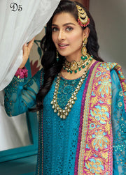 Noor By Saadia Asad Embroidered Chiffon Unstitched 3 Piece Suits - D5