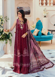 Noor By Saadia Asad Embroidered Chiffon Unstitched 3 Piece Suits - D6