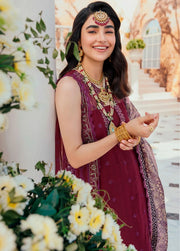 Noor By Saadia Asad Embroidered Chiffon Unstitched 3 Piece Suits - D6