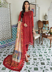 Noor by Saadia Asad Embroidered Linen Unstitched 3Pc Suit D-6A