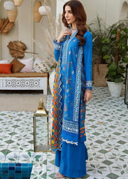 Noor by Saadia Asad Embroidered Linen Unstitched 3Pc Suit D-7A