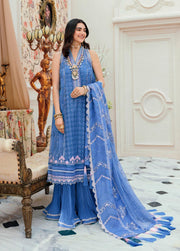 Noor By Saadia Asad Embroidered Chiffon Unstitched 3 Piece Suits - D7