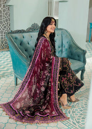 Noor By Saadia Asad Embroidered Chiffon Unstitched 3 Piece Suits - D8