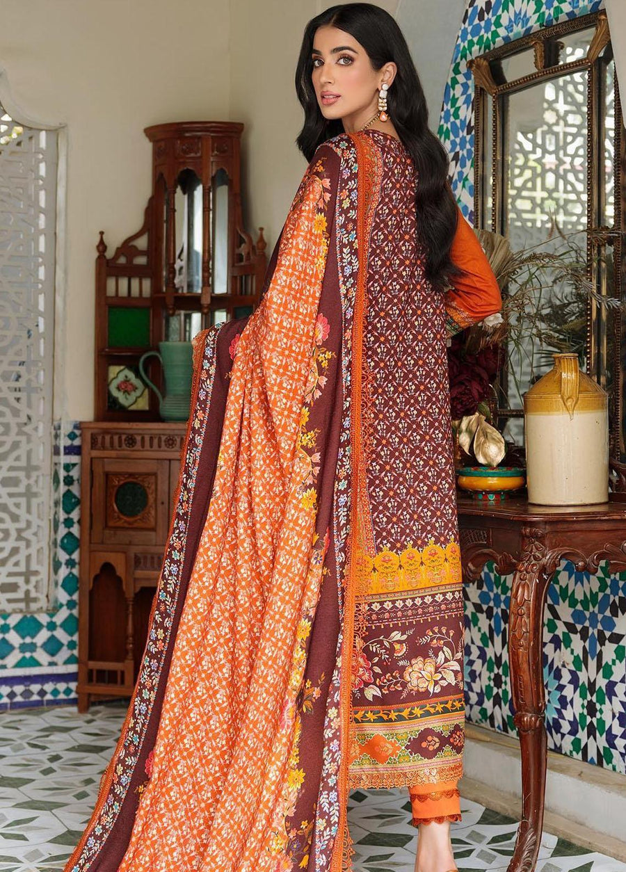 Noor by Saadia Asad Embroidered Linen Unstitched 3Pc Suit D-8A