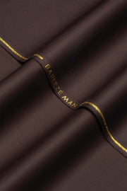 Bareeze Man Pima Cotton Unstitched Fabric for Summer - Dark Brown