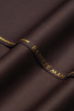 Bareeze Man Pima Cotton Unstitched Fabric for Summer - Dark Brown