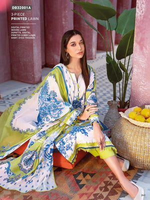 GulAhmed Summer Essential Lawn Unstitched Printed 3Pc Suit DB-32001A