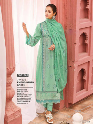 GulAhmed Summer Essential Lawn Unstitched Embroidered 3 Piece DB-32007
