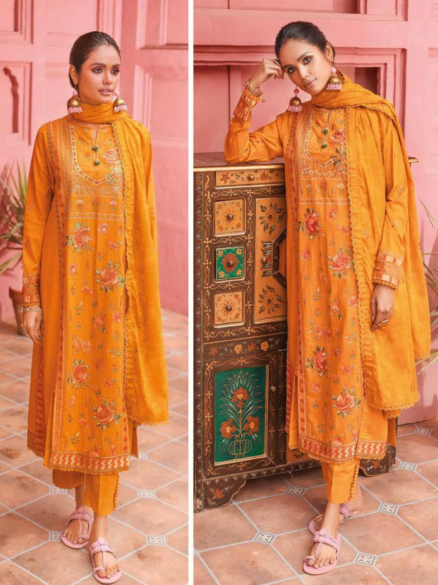 GulAhmed Summer Essential Lawn Unstitched Embroidered 3 Piece DB-32008