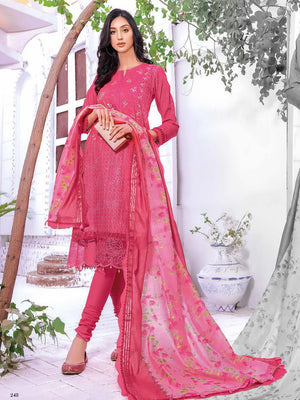 GulAhmed Summer Premium Embroidered Lawn Unstitched 3Pc Suit DB-32012