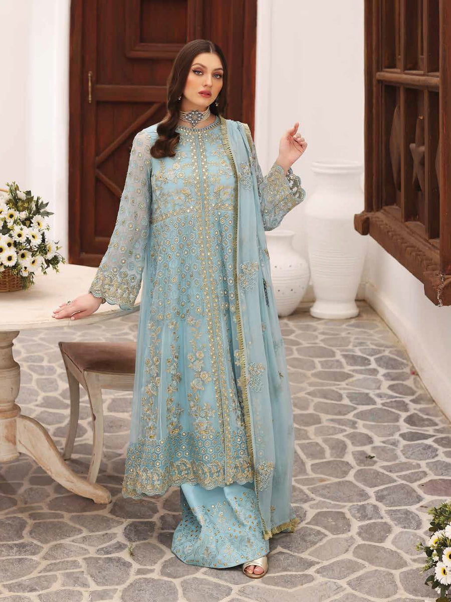 Charizma Diamond Dust Unstitched Premium Chiffon 3Pc Suit DD-01