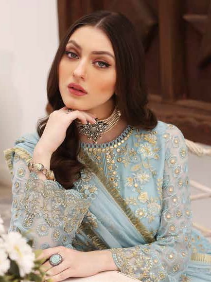 Charizma Diamond Dust Unstitched Premium Chiffon 3Pc Suit DD-01