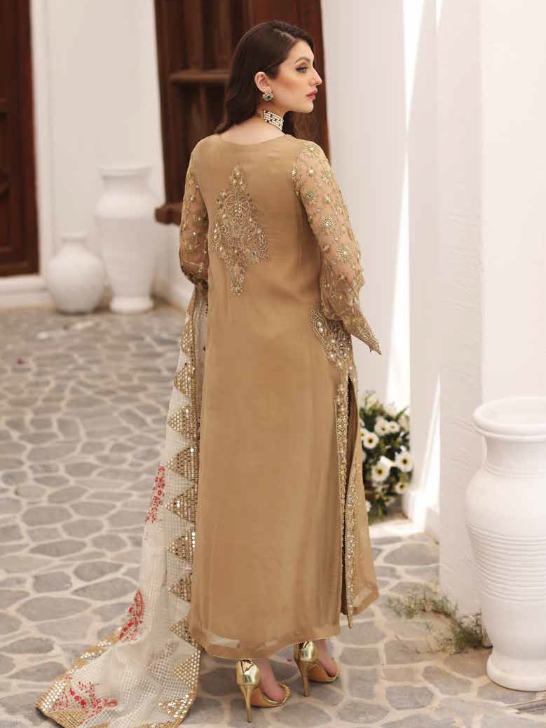 Charizma Diamond Dust Unstitched Premium Chiffon 3Pc Suit DD-02