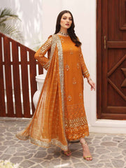 Charizma Diamond Dust Unstitched Premium Chiffon 3Pc Suit DD-03