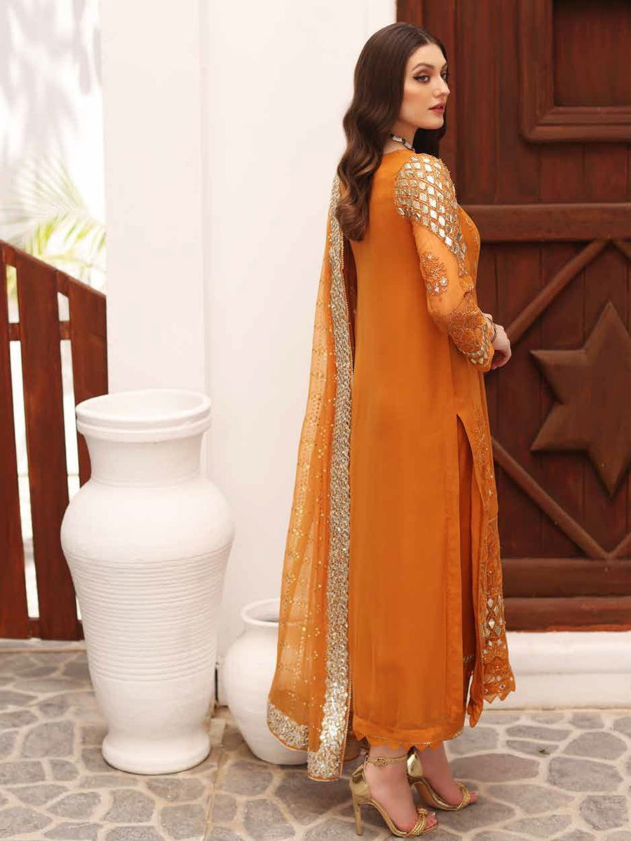 Charizma Diamond Dust Unstitched Premium Chiffon 3Pc Suit DD-03