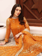 Charizma Diamond Dust Unstitched Premium Chiffon 3Pc Suit DD-03